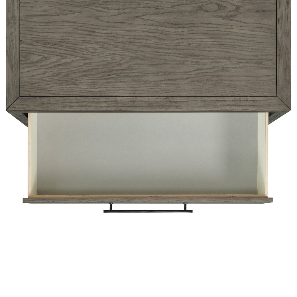 Versailles Contemporary 3-Drawer Nightstand In Grey