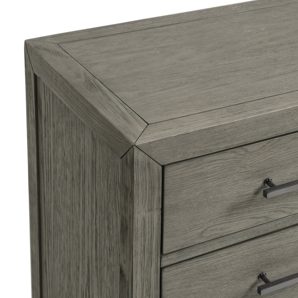 Versailles Contemporary 3-Drawer Nightstand In Grey