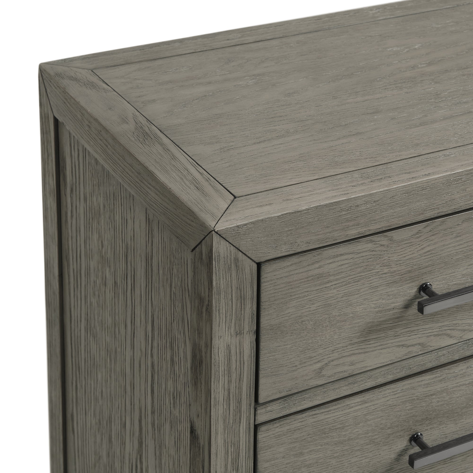 Versailles Contemporary 3-Drawer Nightstand In Grey