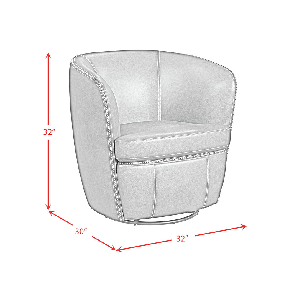 Vito Swivel Chair In Pebble Cream