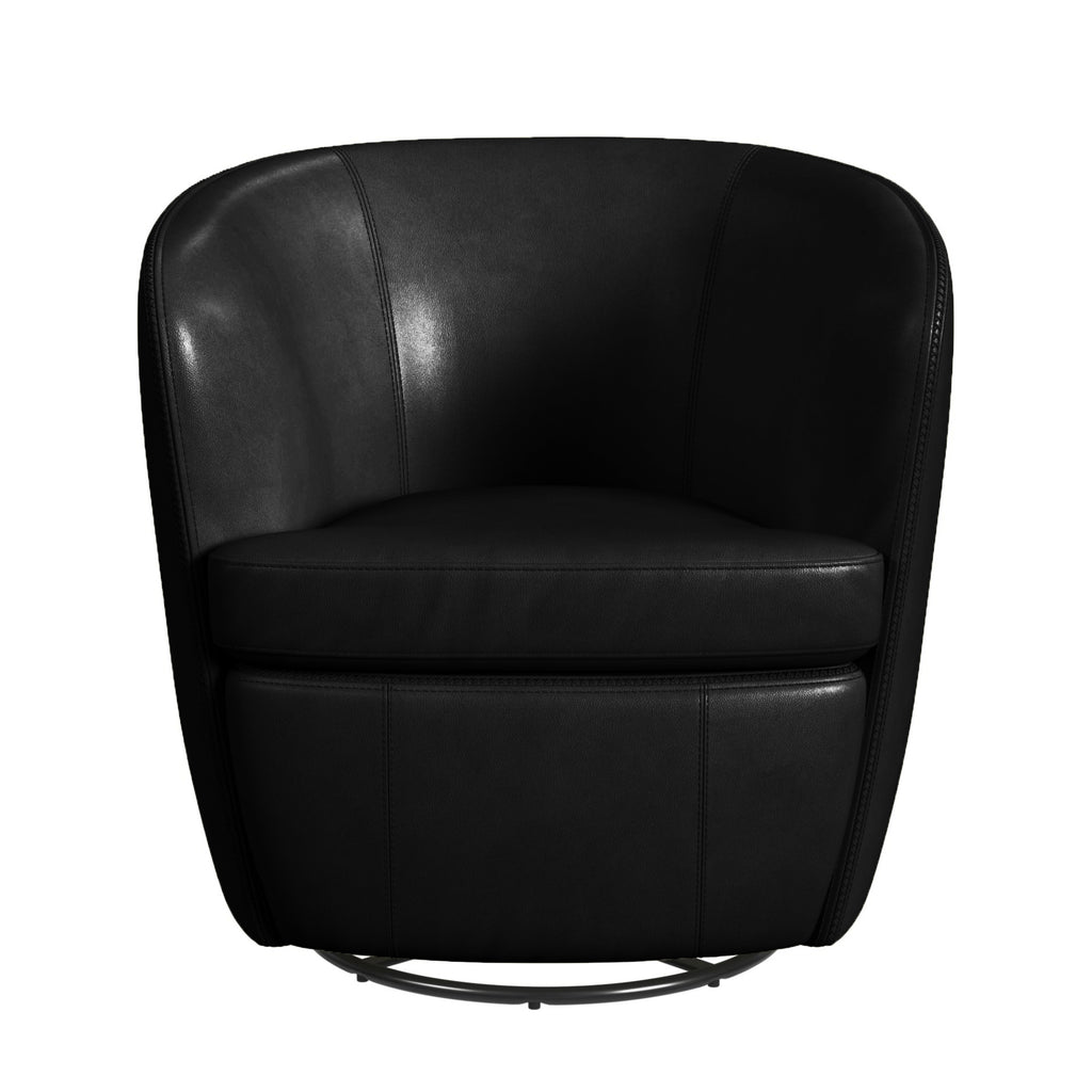 Vito Swivel Chair In Pebble Black