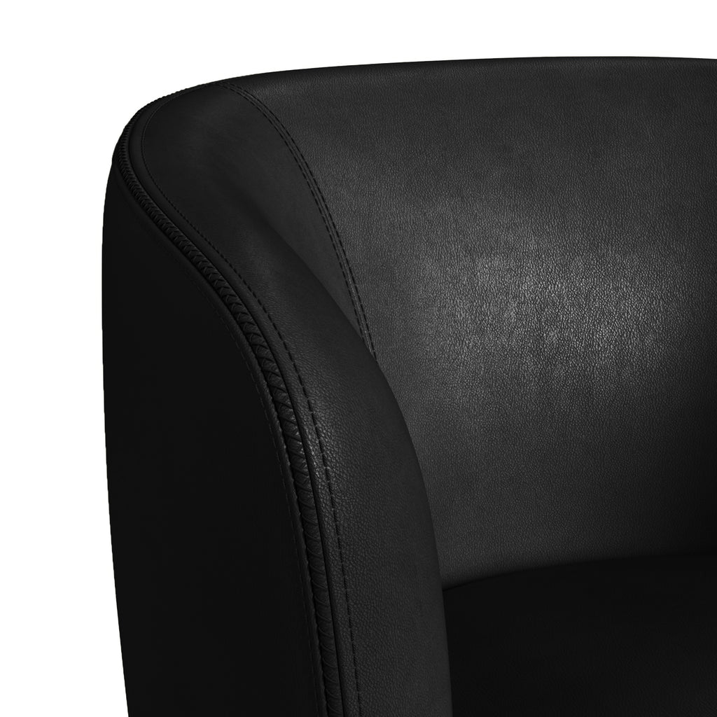 Vito Swivel Chair In Pebble Black
