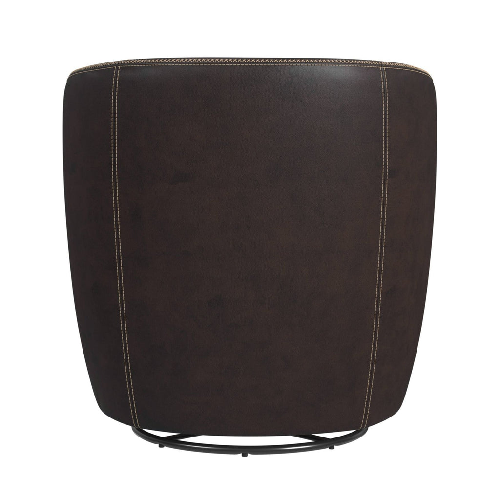Vito Swivel Chair In Pebble Brown