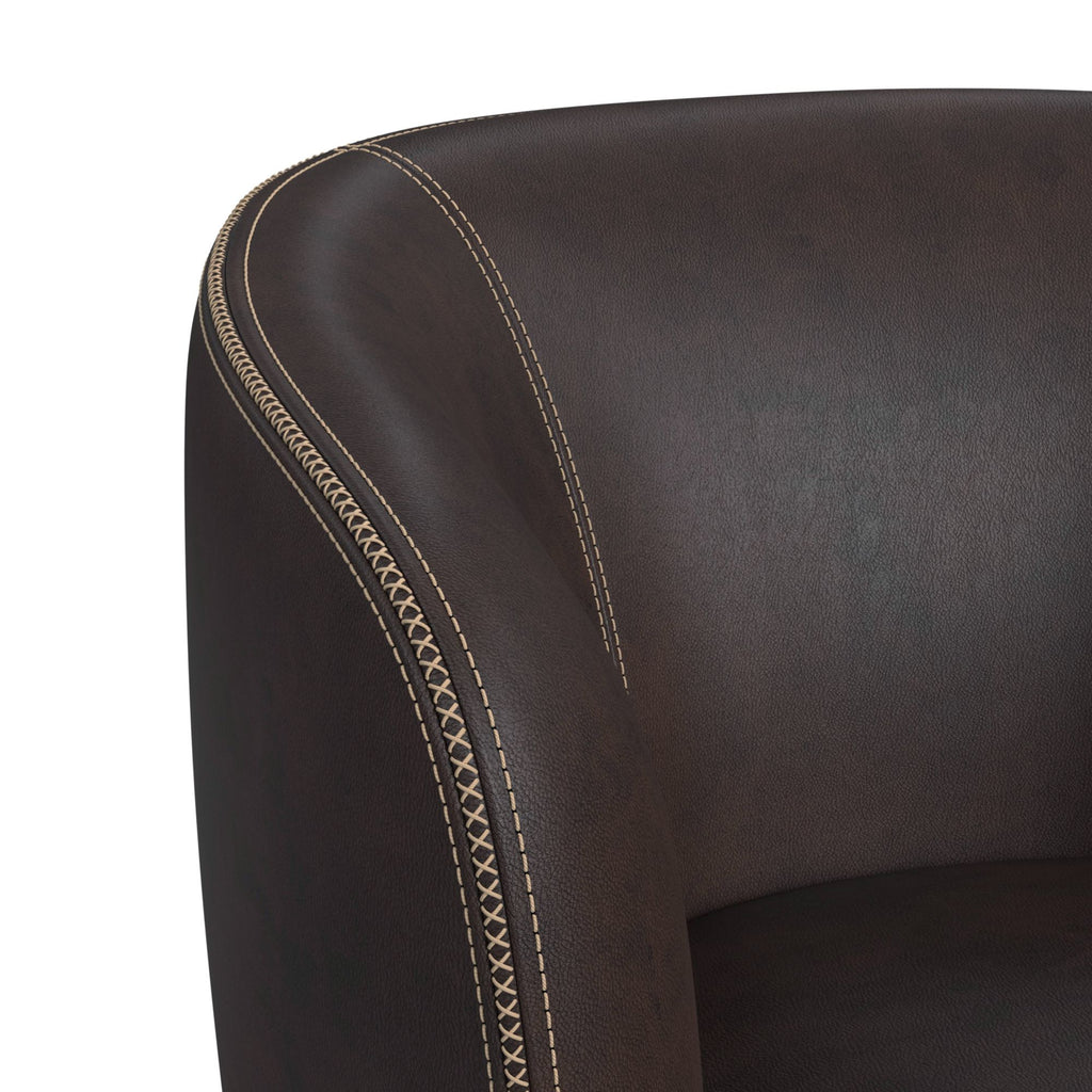 Vito Swivel Chair In Pebble Brown