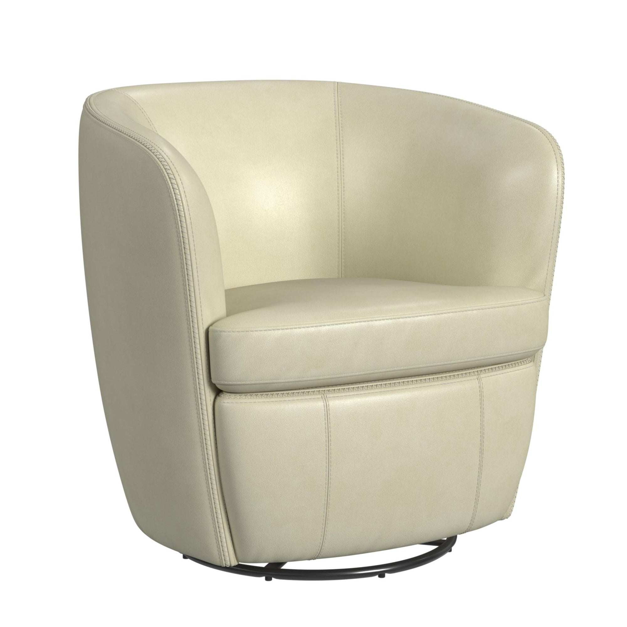 Vito Swivel Chair In Pebble Cream
