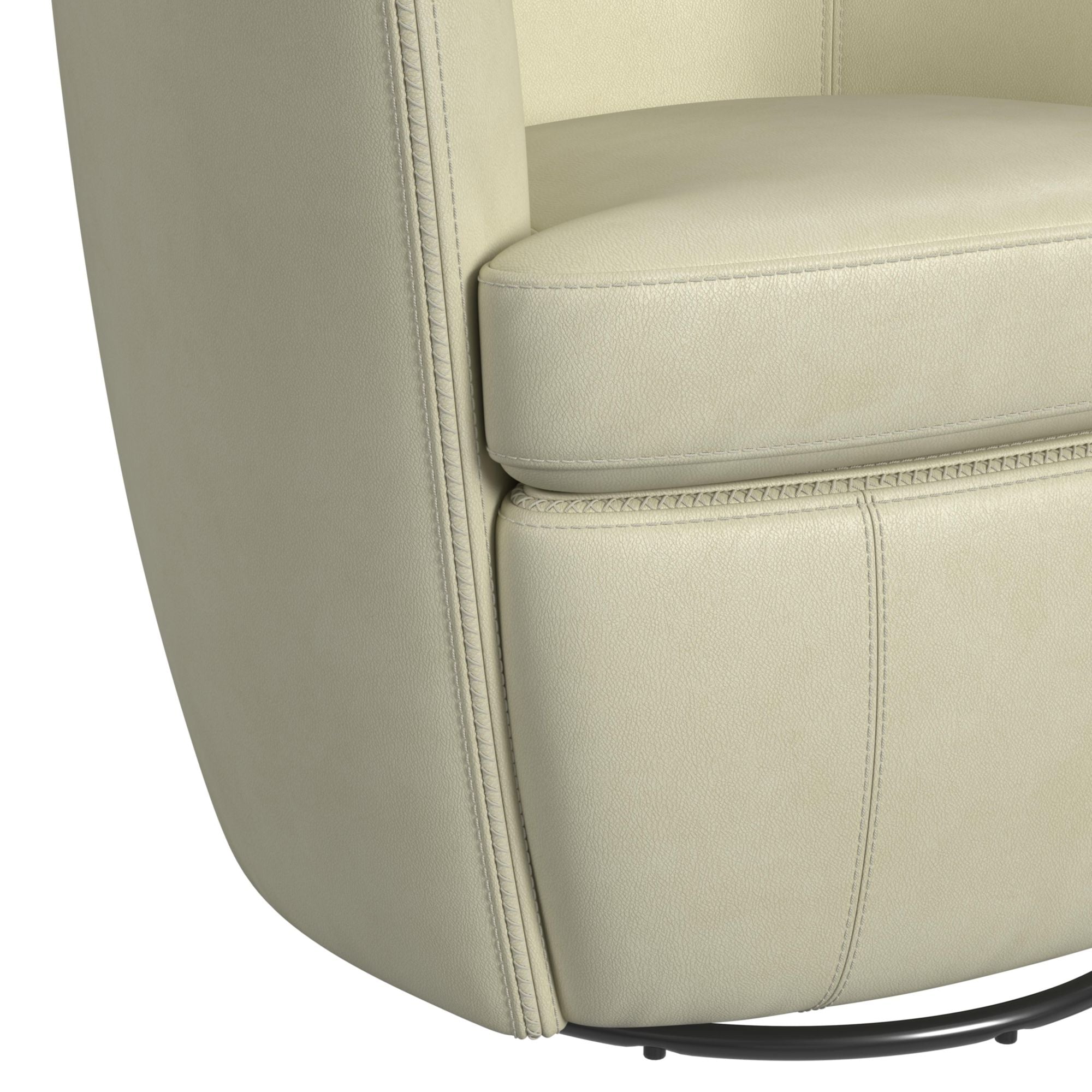 Vito Swivel Chair In Pebble Cream