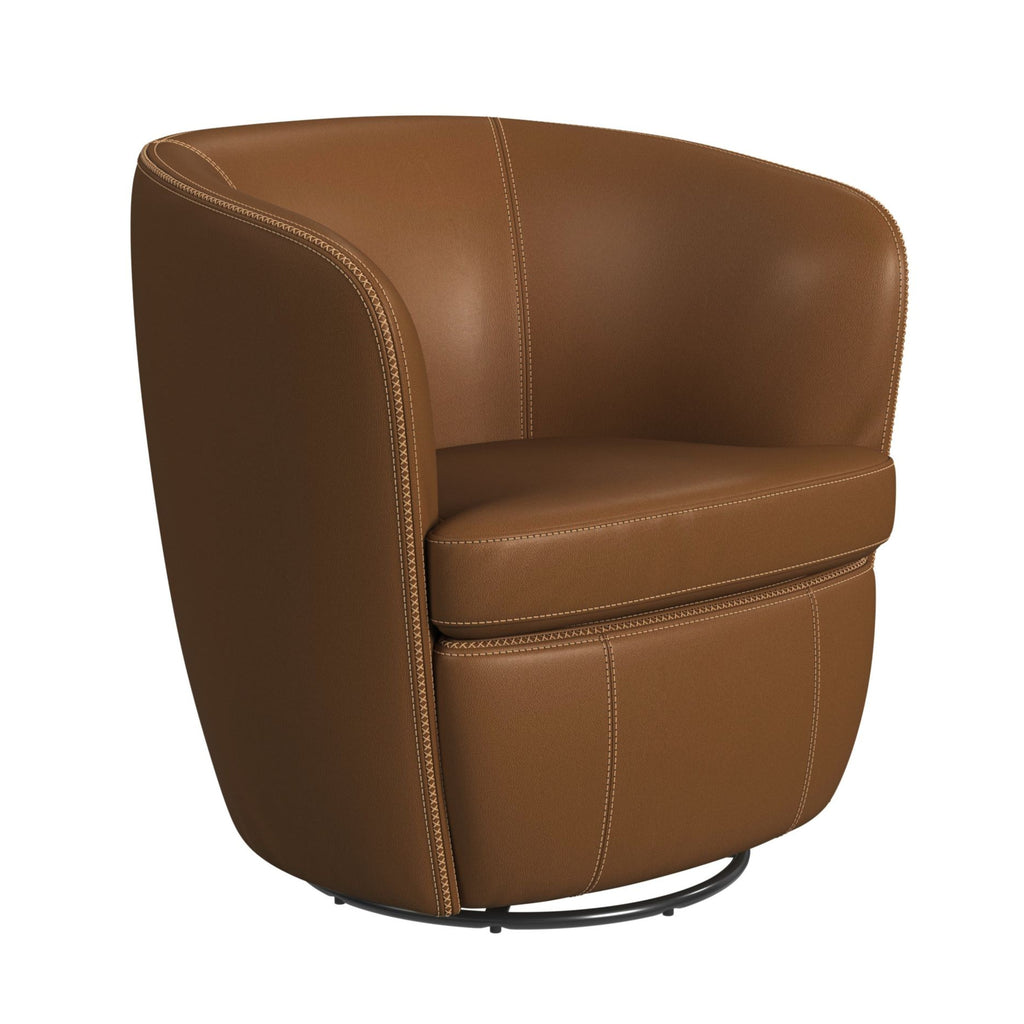Vito Swivel Chair In Pebble Tan