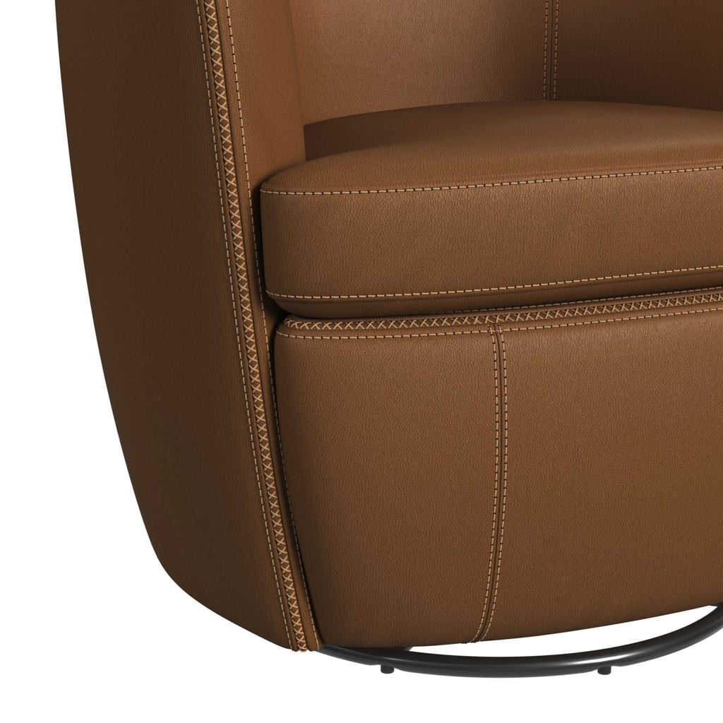 Vito Swivel Chair In Pebble Tan