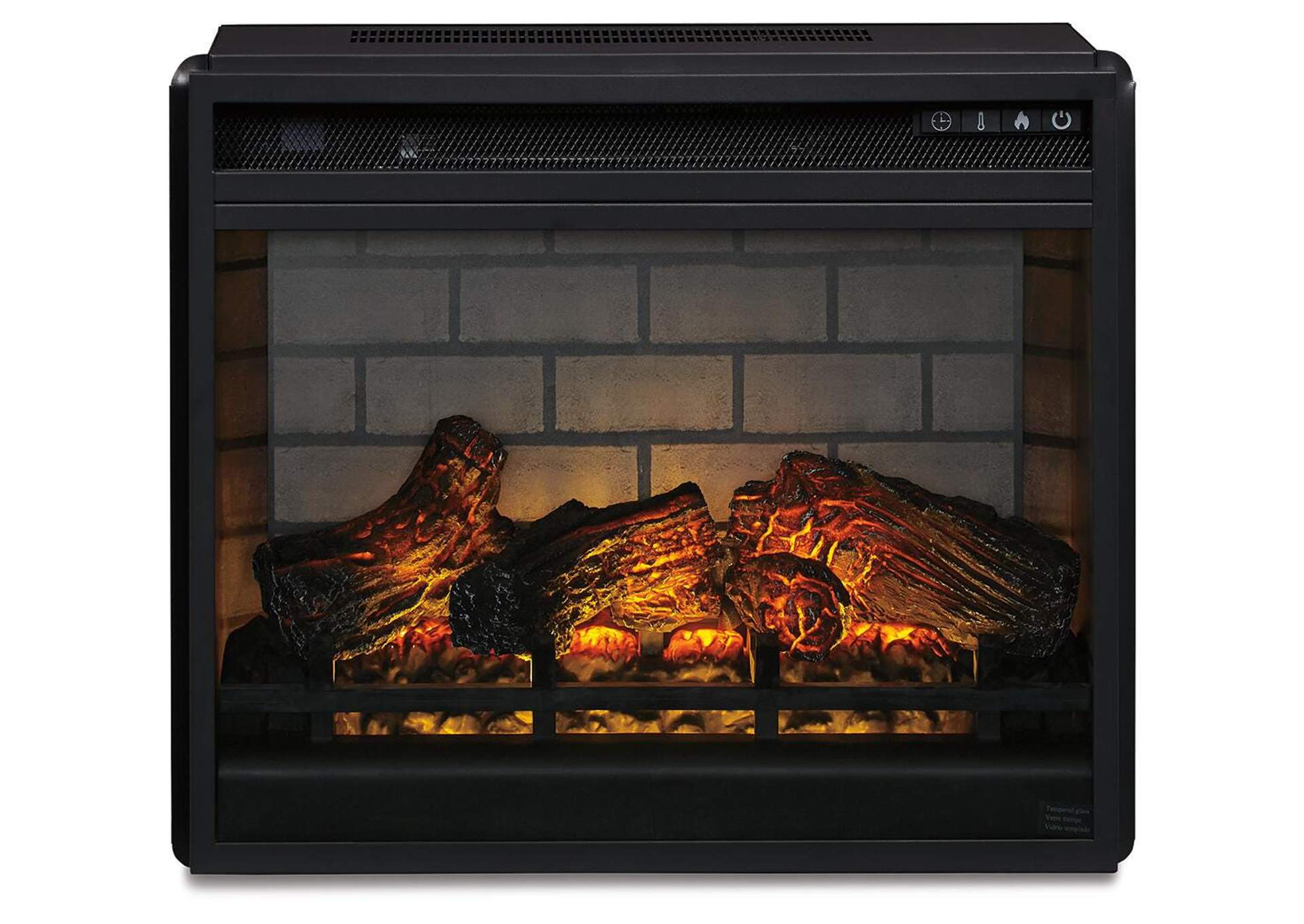 Wildenauer 76" TV Stand with Electric Fireplace front view