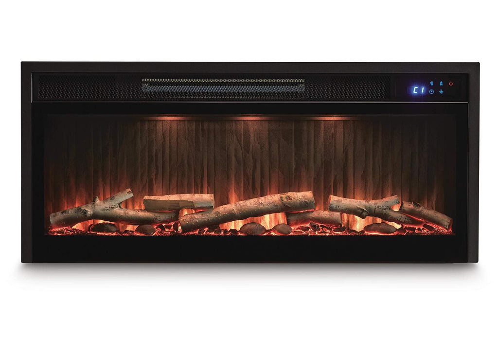 Cayboni 71" TV Stand with Electric Fireplace front view