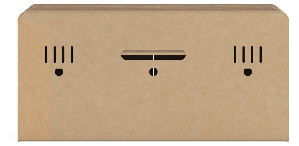 Dovander 63" TV Stand in Brown, back view