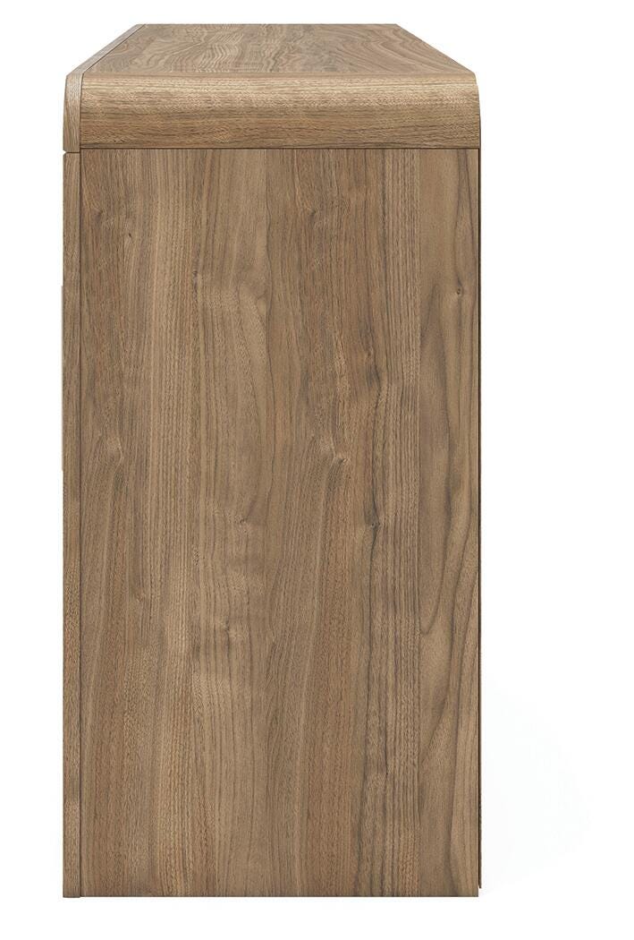 Dovander 63" TV Stand in Brown, alternate side view