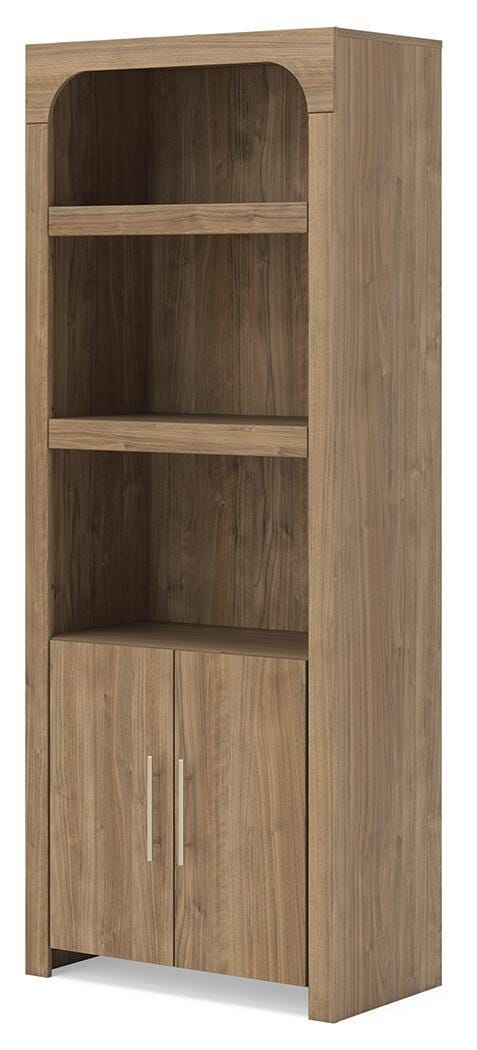 Dovander Display Cabinet in Brown, angle view