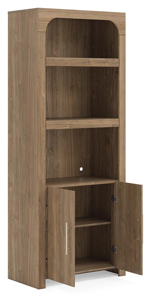 Dovander Display Cabinet in Brown, open view