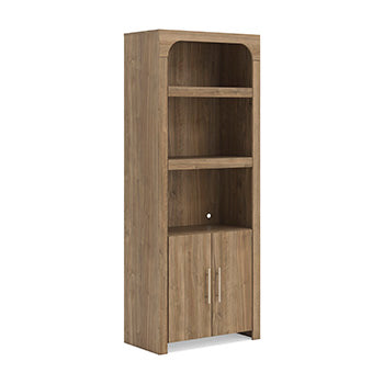 Dovander Display Cabinet in Brown, angle view