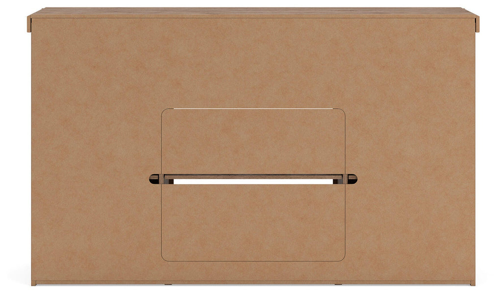 Garistyn 62" TV Stand in Brown, back view