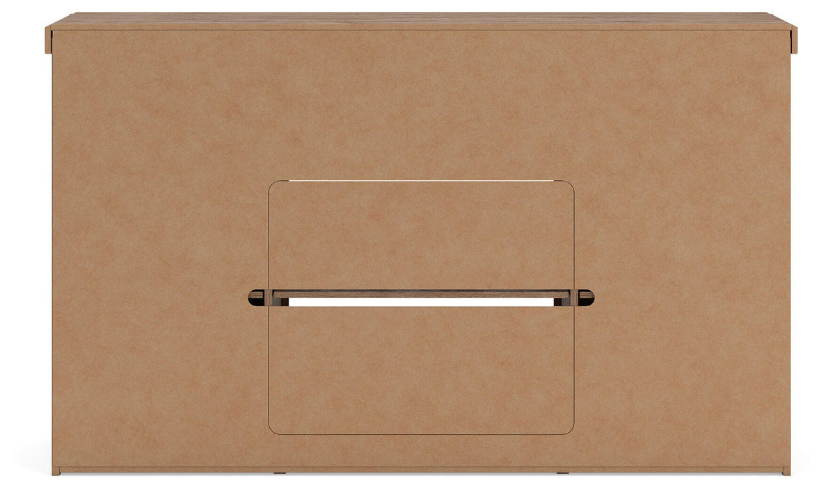 Garistyn 62" TV Stand in Brown, back view