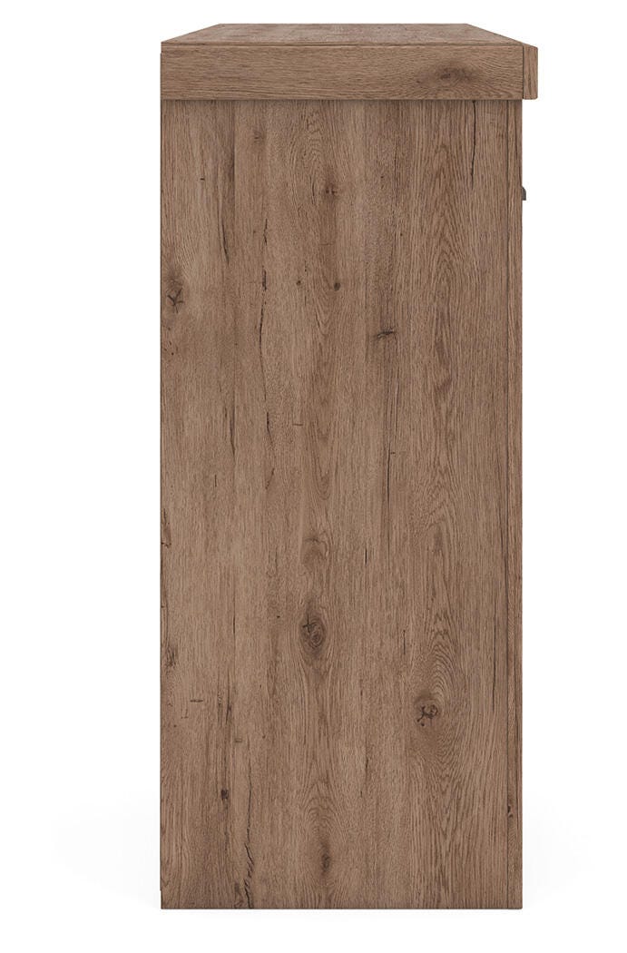 Garistyn 62" TV Stand in Brown, side view