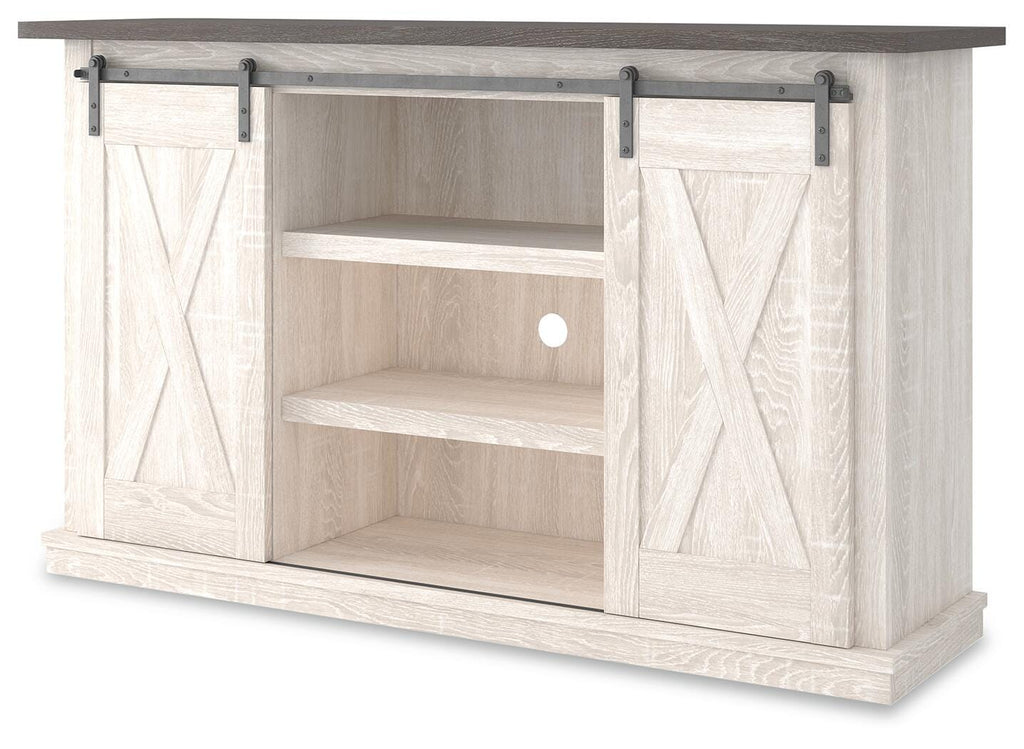 Dorrinson 54" TV Stand in Two-tone, angle view