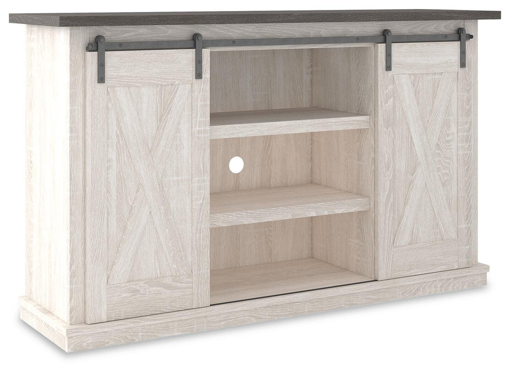 Dorrinson 54" TV Stand in Two-tone, angle view