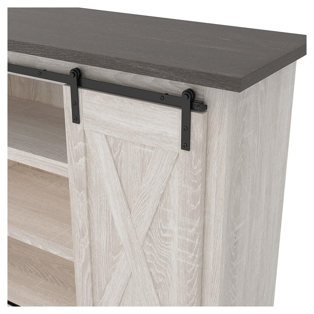 Dorrinson 54" TV Stand in Two-tone, detail view