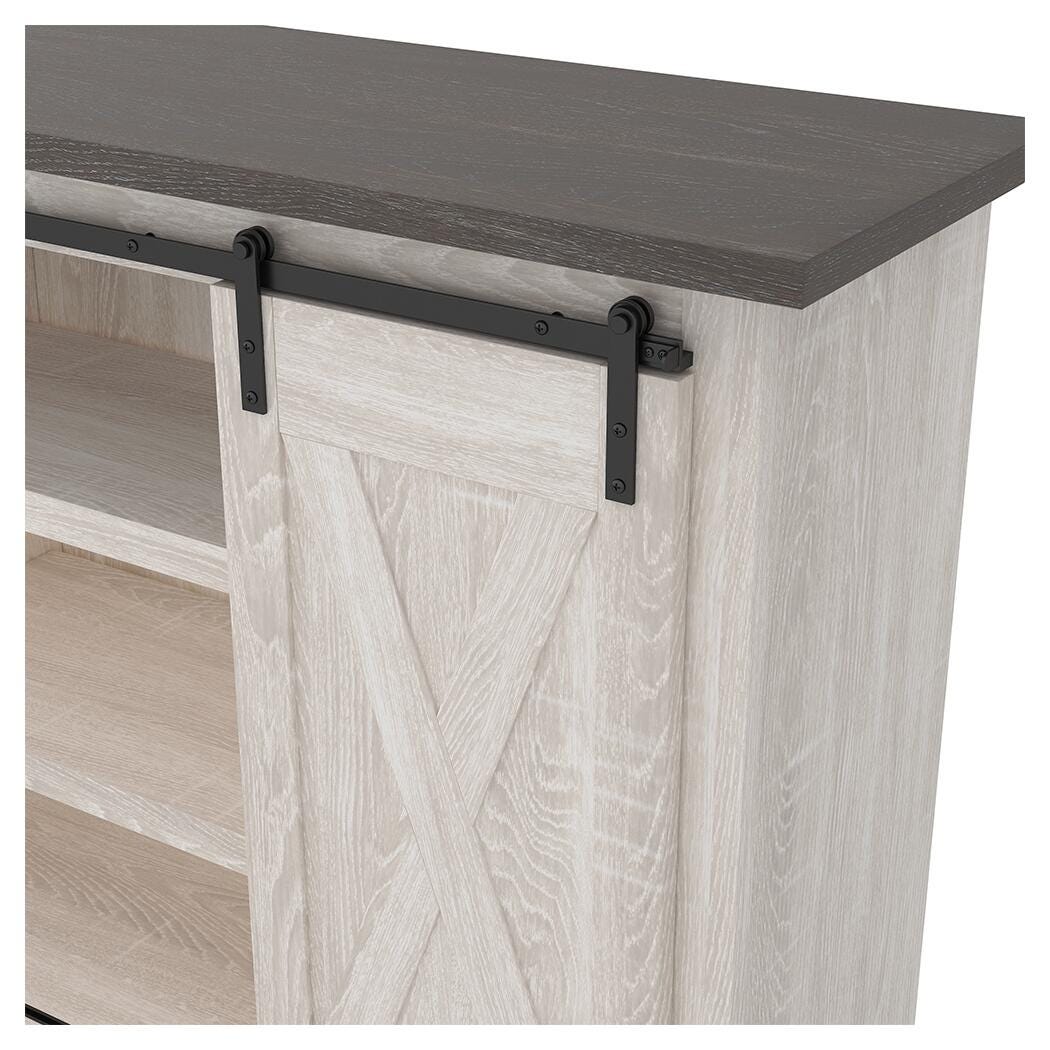 Dorrinson 54" TV Stand in Two-tone, detail view