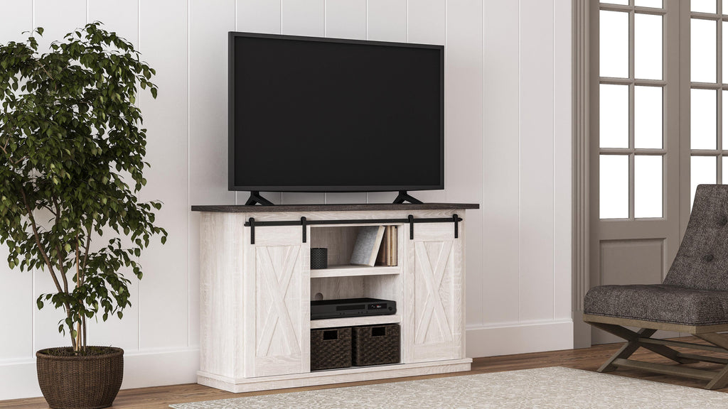 Dorrinson 54" TV Stand in Two-tone, lifestyle view