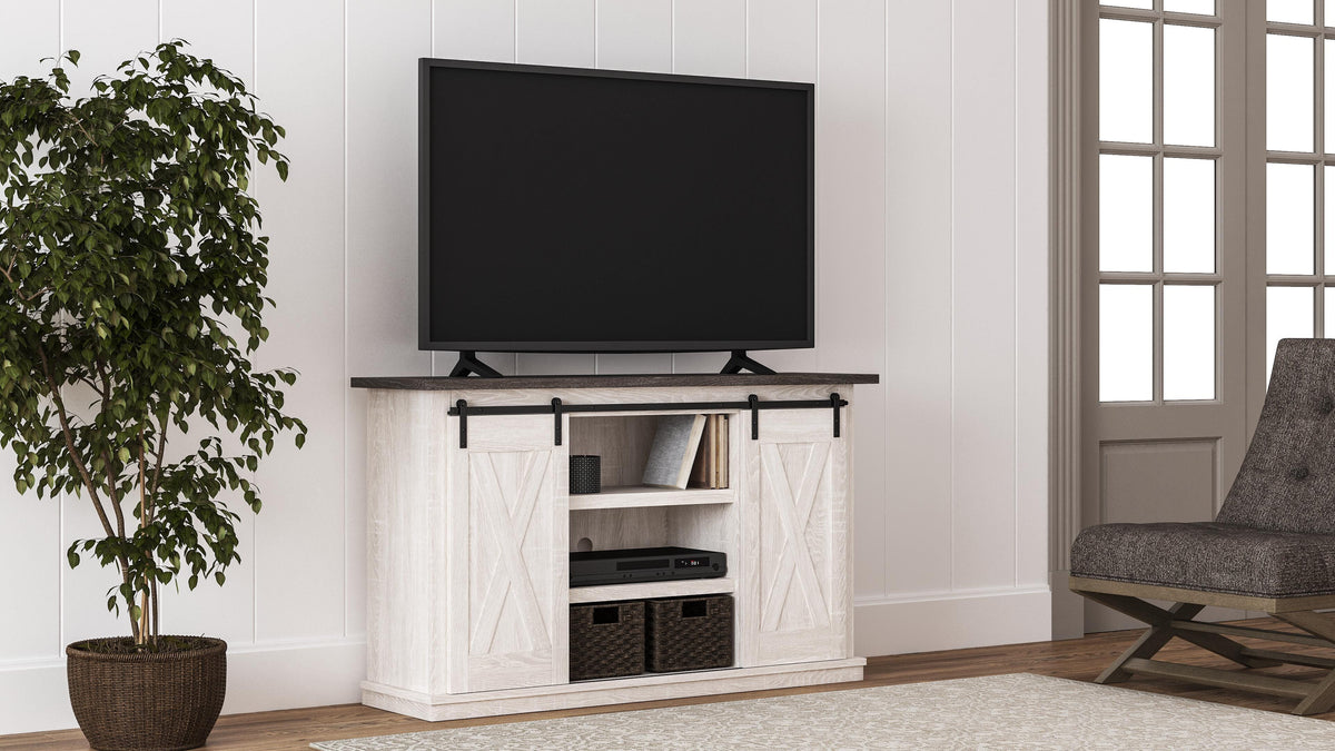 Dorrinson 54" TV Stand in Two-tone, lifestyle view