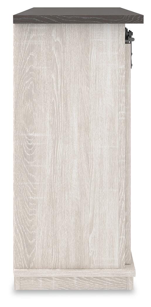 Dorrinson 54" TV Stand in Two-tone, side view