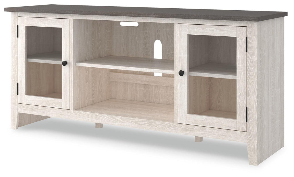 Dorrinson 60" TV Stand in Two-tone, angle view