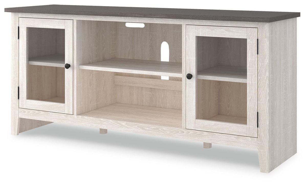 Dorrinson 60" TV Stand in Two-tone, angle view