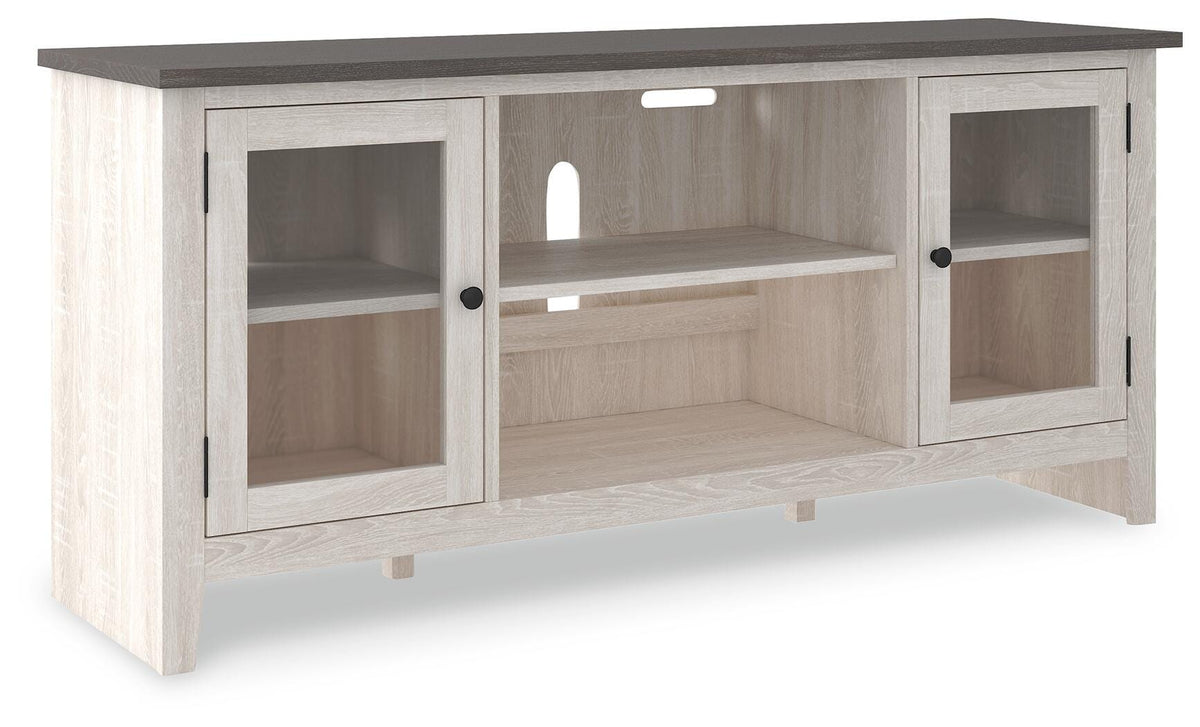 Dorrinson 60" TV Stand in Two-tone, angle view