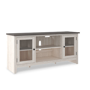 Dorrinson 60" TV Stand in Two-tone, angle view