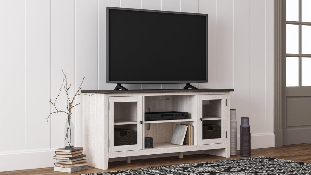 Dorrinson 60" TV Stand in Two-tone, lifestyle view
