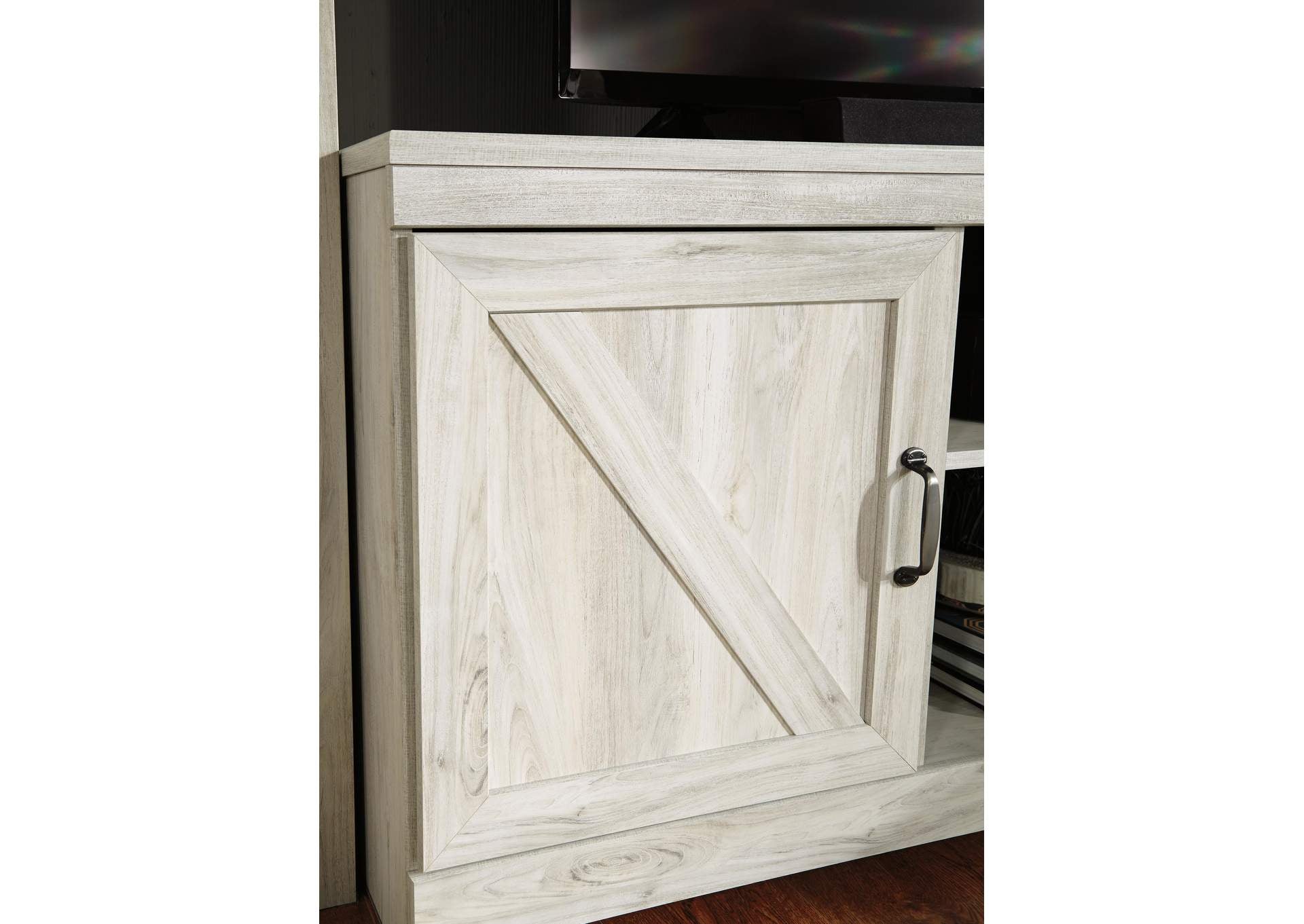 Bellaby 63" TV Stand with Electric Fireplace detail