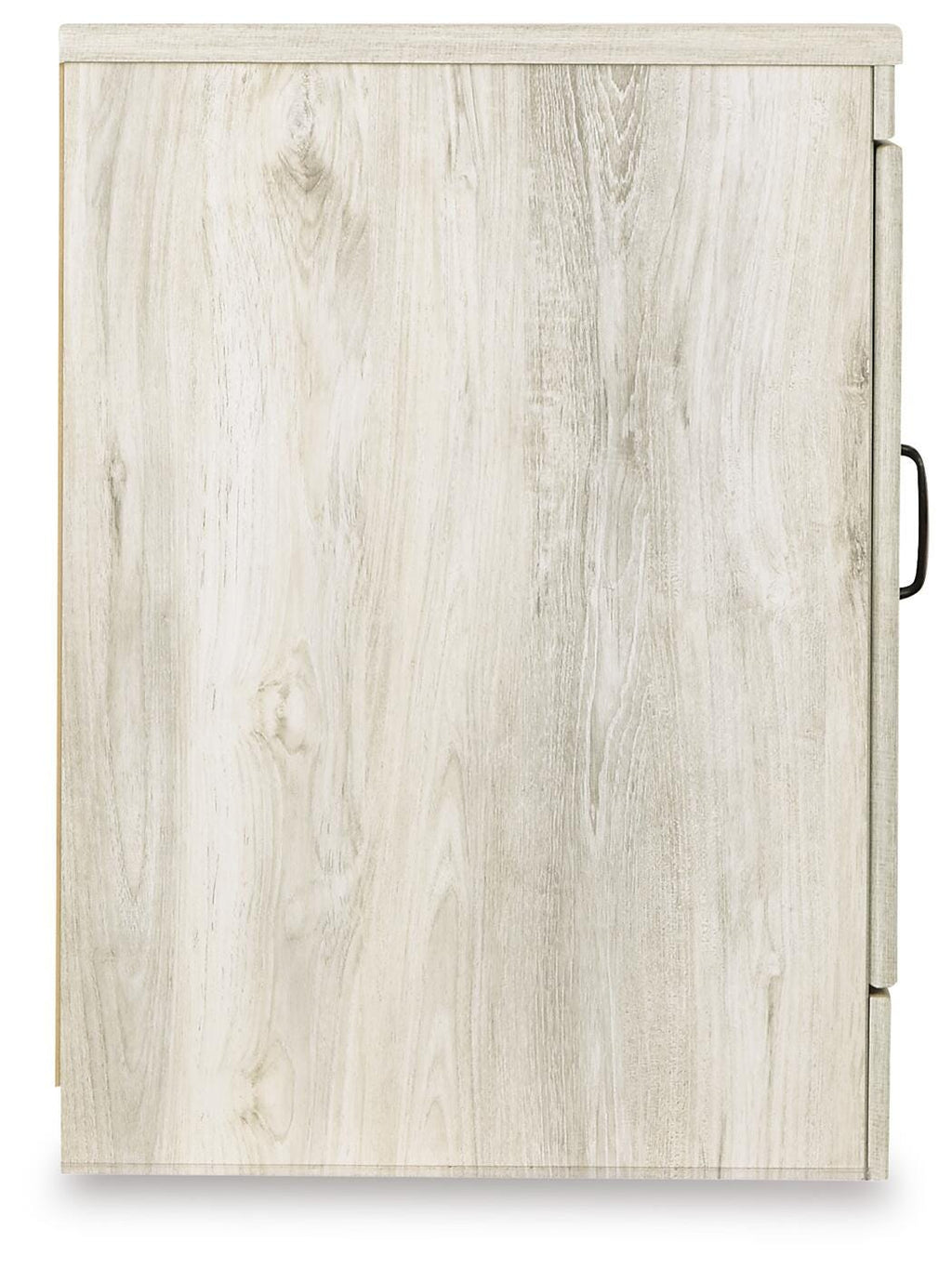Bellaby 63" TV Stand in Whitewash, side view