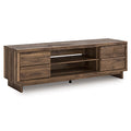 Zadilyn 72" TV Stand in Brown, angle view