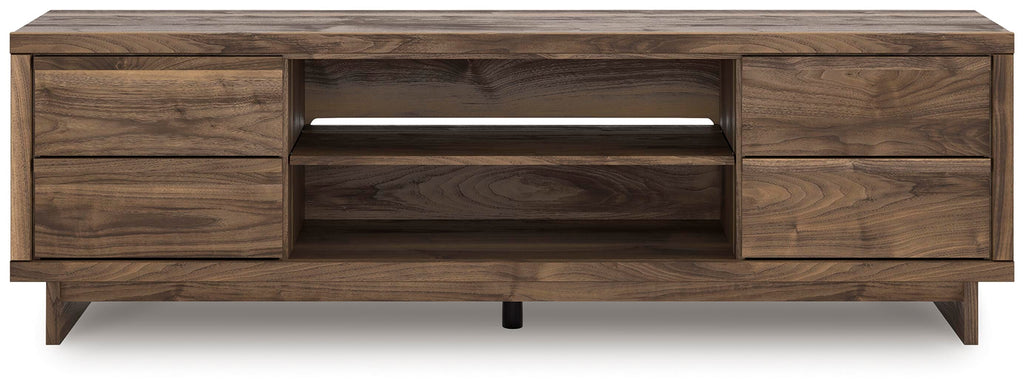 Zadilyn 72" TV Stand in Brown, front view