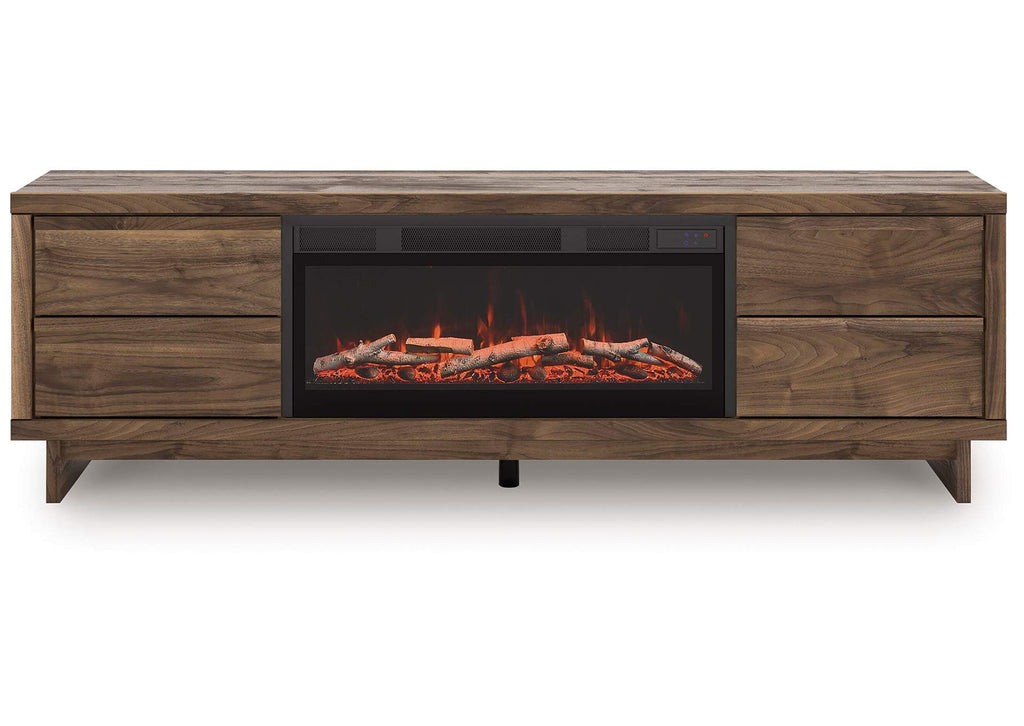 Zadilyn 72" TV Stand with Electric Fireplace front view
