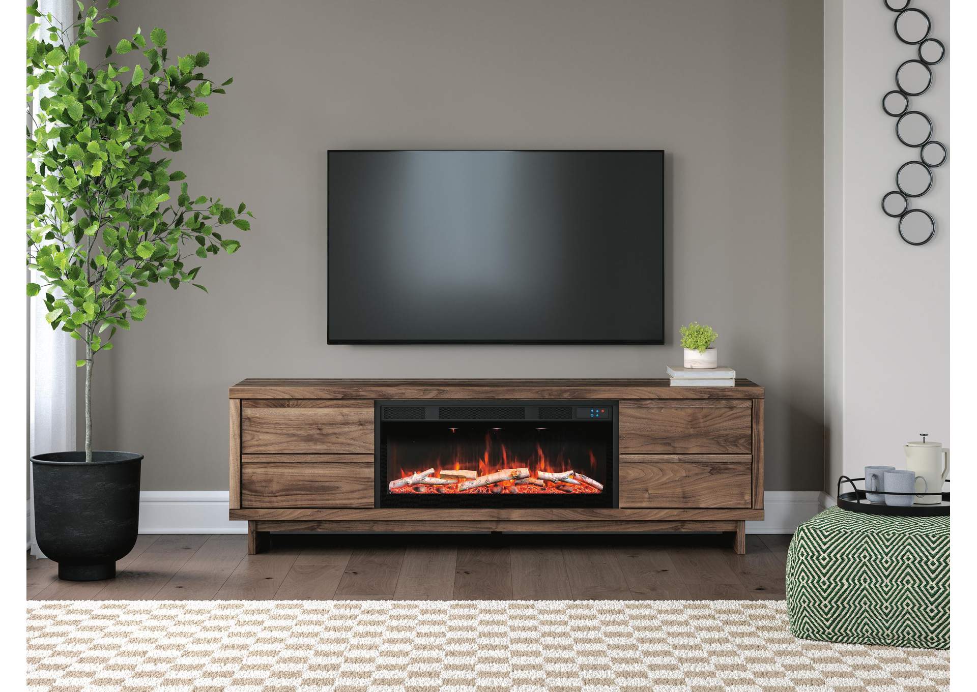Zadilyn 72" TV Stand with Electric Fireplace