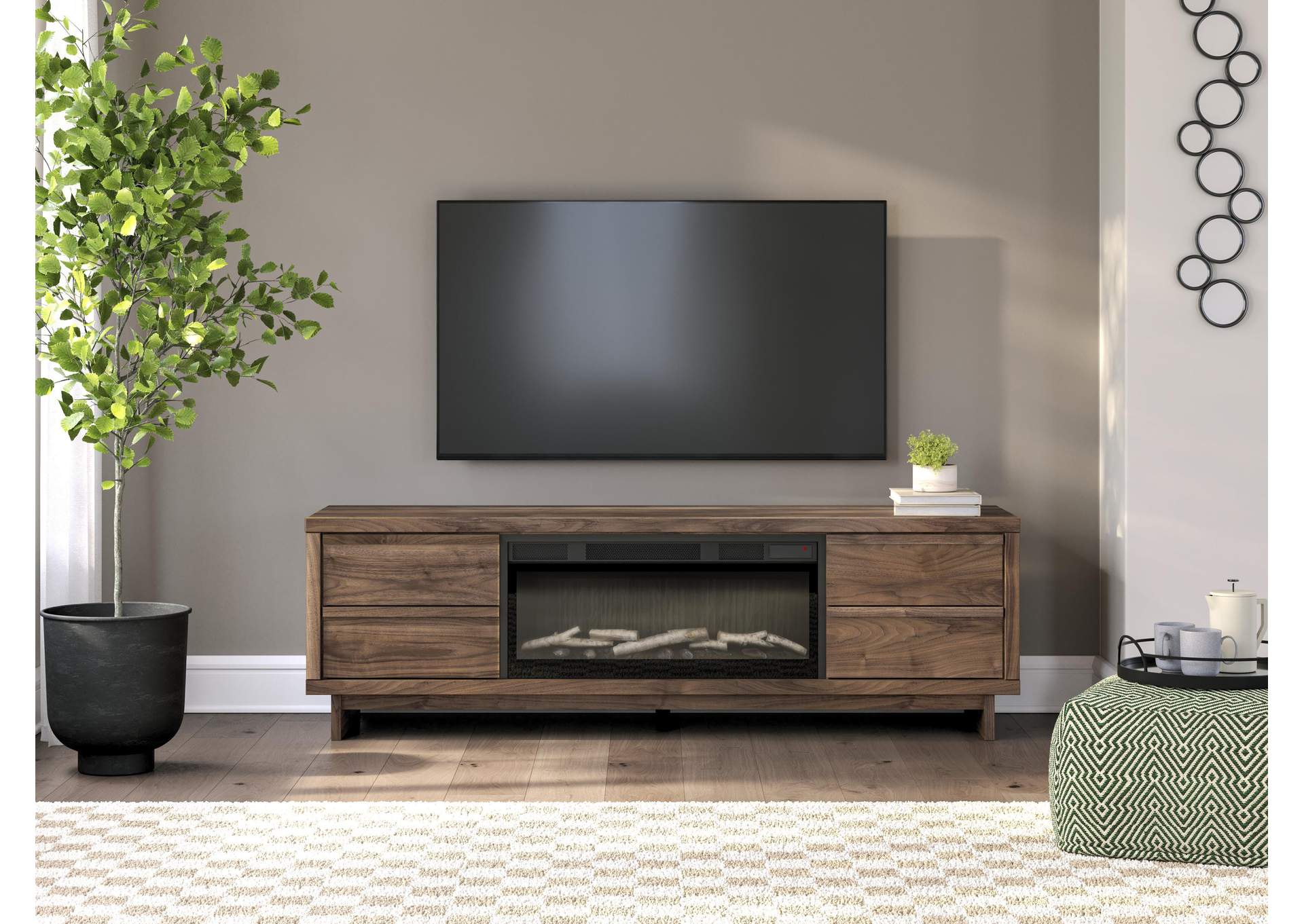 Zadilyn 72" TV Stand with Electric Fireplace
