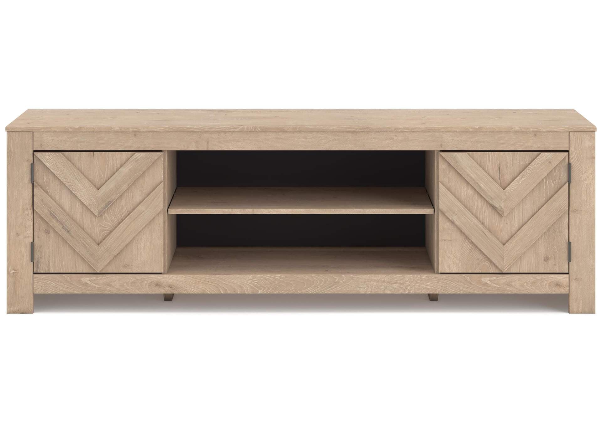 Cayboni 71" TV Stand with Electric Fireplace front view