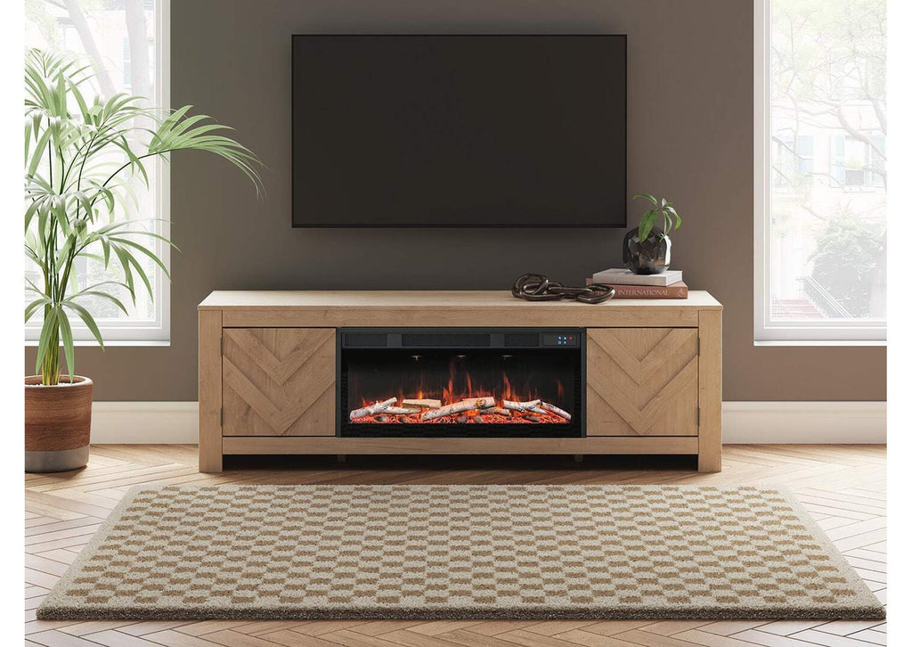 Cayboni 71" TV Stand with Electric Fireplace
