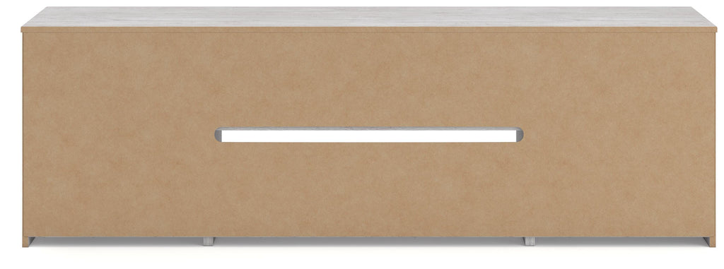 Cayboni 71" TV Stand in Whitewash, back view