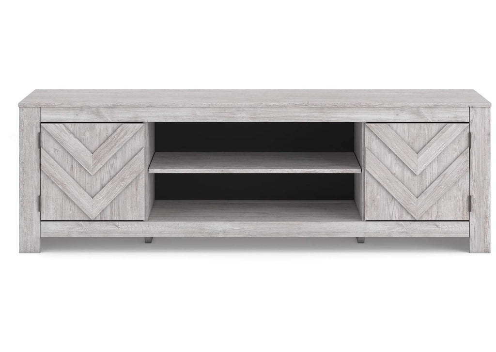 Cayboni 71" TV Stand with Electric Fireplace front view