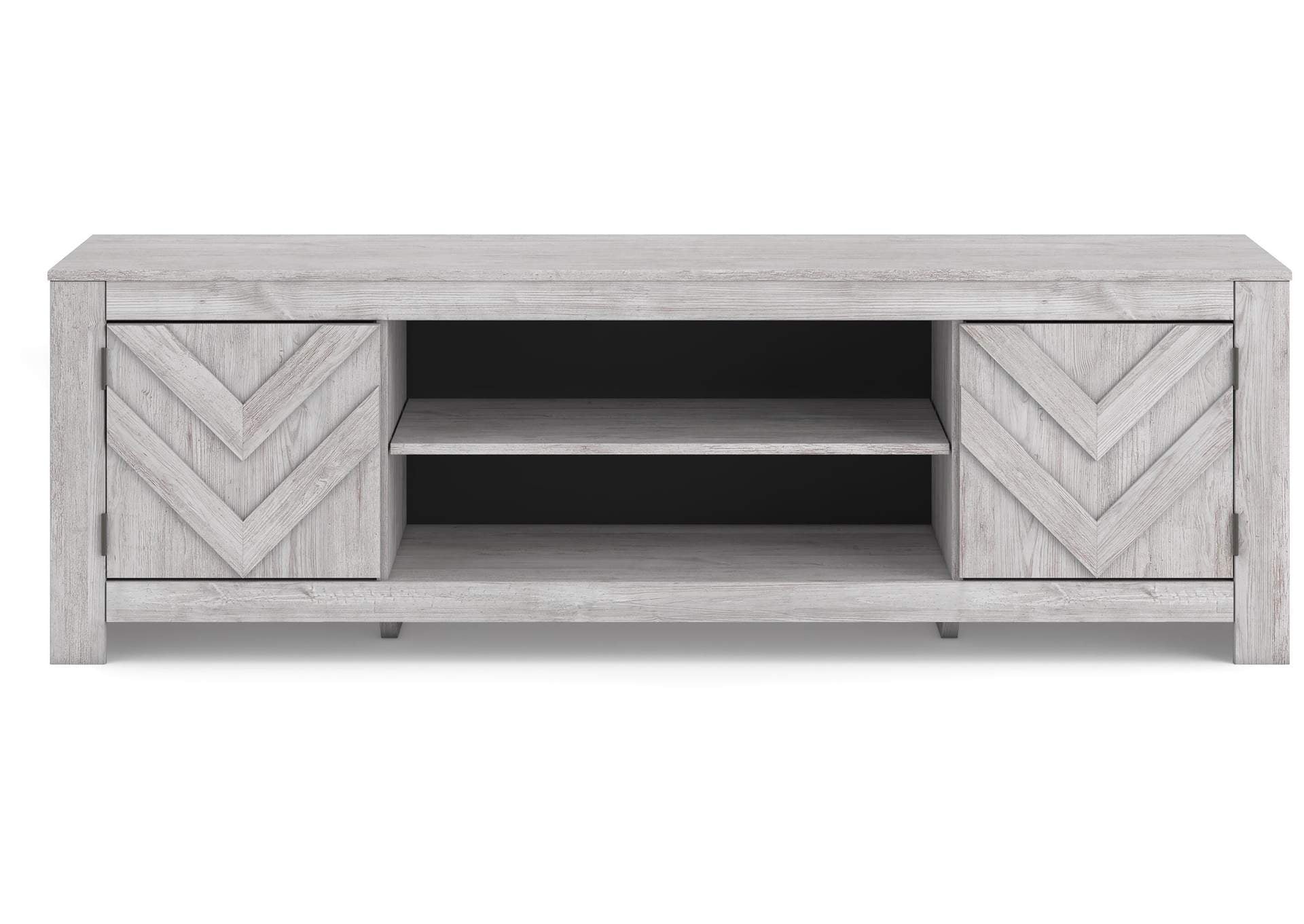 Cayboni 71" TV Stand with Electric Fireplace front view