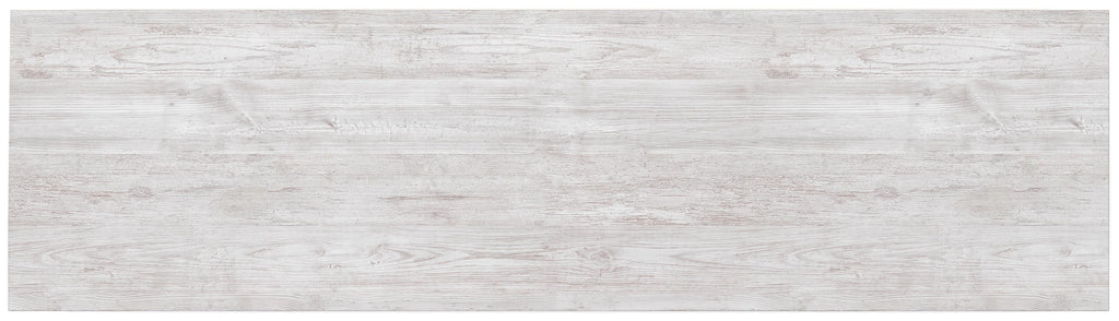 Cayboni 71" TV Stand in Whitewash, top view