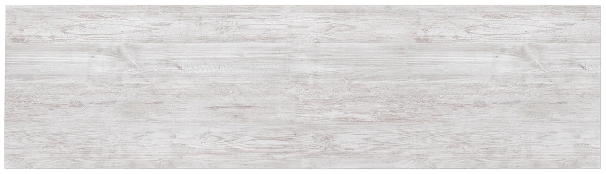 Cayboni 71" TV Stand in Whitewash, top view