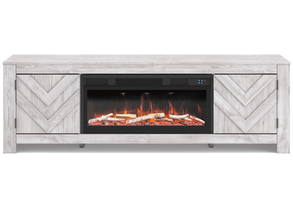 Cayboni 71" TV Stand with Electric Fireplace front view