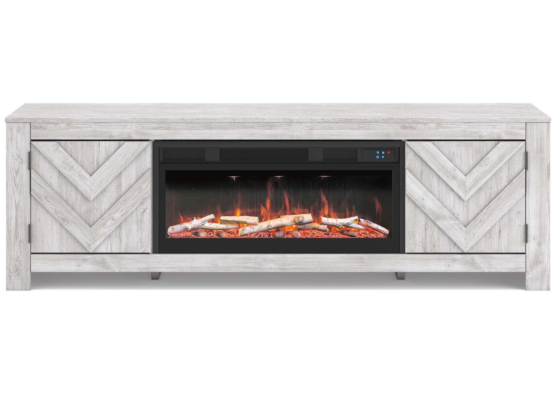 Cayboni 71" TV Stand with Electric Fireplace front view